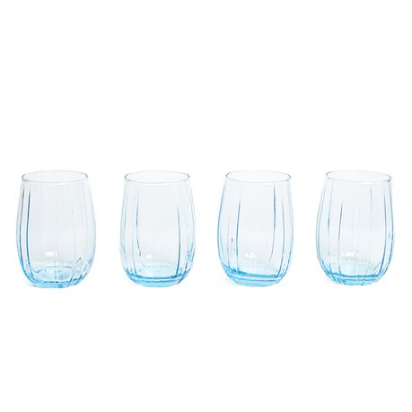 George & Mason - 350ml Blue Whisky Tumbler - Set of 4