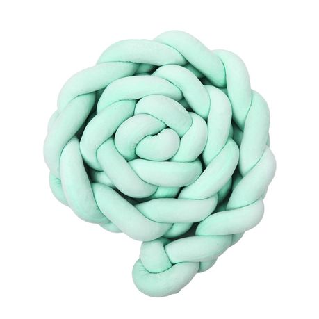 Baby Crib Bumper Knotted Braided Plush - Green Buy Online in Zimbabwe thedailysale.shop