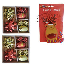 Load image into Gallery viewer, 24 PC Gift Ribbons &amp; Bow Set with 8 Xmas Gift Tags-DL102
