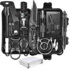 Load image into Gallery viewer, Tactical Survival Multi-Function Kit-15 in 1-Black
