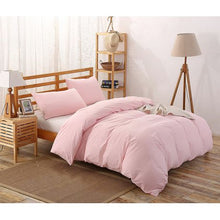 Load image into Gallery viewer, Wrinkle Resistant Egyptian Comfort Duvet Cover - Cool Pink - Three Quarter
