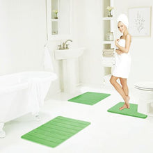 Load image into Gallery viewer, Luxury Memory Foam Bathroom Bath Mat Quick Dry Non Slip Light Green XL
