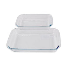 Load image into Gallery viewer, 2 Piece Oven Safe Glass Baking, Roasting &amp; Casserole Dish Set - Rectangular
