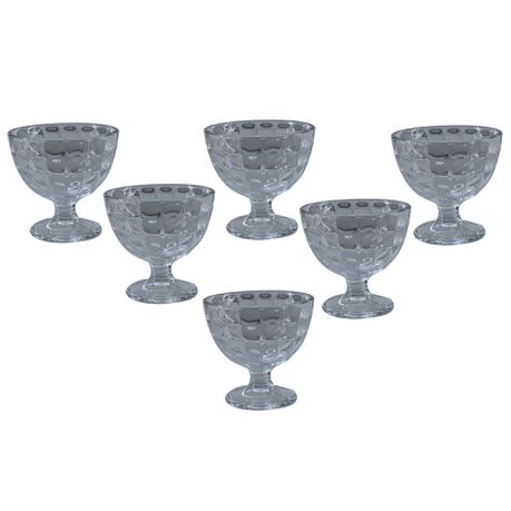 Heavenly Sweet 6 Piece Diamond Glass  Ice Cream & Sundae Bowl Set Buy Online in Zimbabwe thedailysale.shop