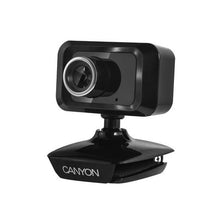 Load image into Gallery viewer, Canyon Black Webcam with Microphone USB Snapshot Button and Recording
