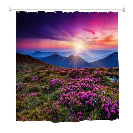 Shower Curtain Modern Custom Design - Sunset Buy Online in Zimbabwe thedailysale.shop