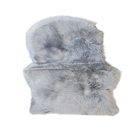 Grey Fluffy Sheep Faux Rug\Carpet