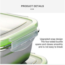 Load image into Gallery viewer, CheffyThings Stainless Steel Bento Lunch Box with Lid 1800ml
