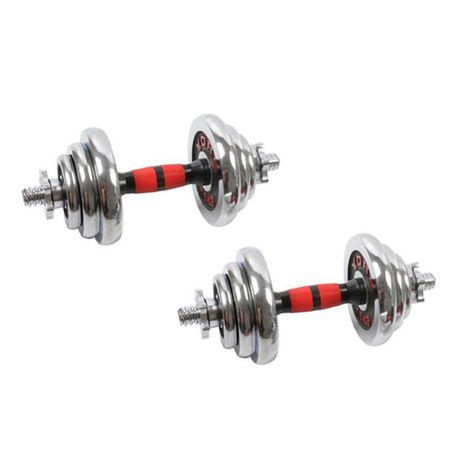 Adjustable Chrome Dumbbell Set 40kg Buy Online in Zimbabwe thedailysale.shop