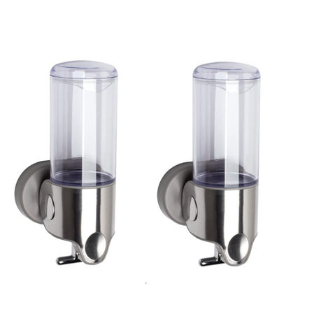 Stainless Steel Single Wall Mount Soap Sanitizer Dispenser - 500ml (2PACK) Buy Online in Zimbabwe thedailysale.shop