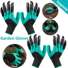 Load image into Gallery viewer, 2 Piece Waterproof Garden Gloves with Claw For Digging Planting - Green
