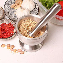 Load image into Gallery viewer, Stainless Steel Metal Spice Mortar With Pestle
