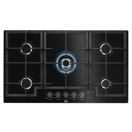 AEG 90cm 5 Burner Gas on Glass Hob