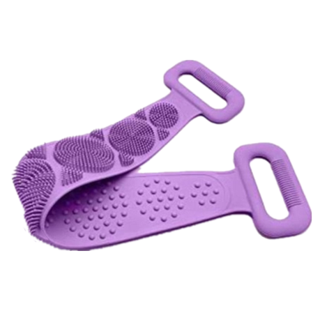 Silica Gel Bath Towel Rub Brush Back Scrubber - Purple Buy Online in Zimbabwe thedailysale.shop