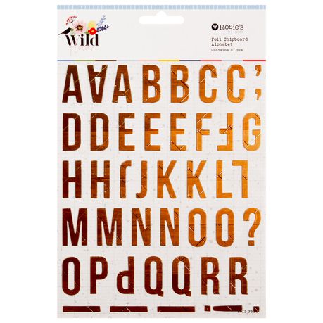 Wildflower Foil Chipboard Alphabet ( 2 Sheets ) Buy Online in Zimbabwe thedailysale.shop