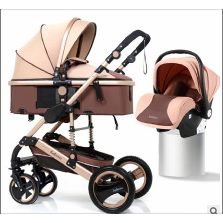 Baby stroller 3 in 1 newborn baby carriage - Khaki Buy Online in Zimbabwe thedailysale.shop