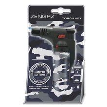 Load image into Gallery viewer, Zengaz Torch Jet Lighter Grey Army &amp; Zengaz Pure Gas 330ml Refill
