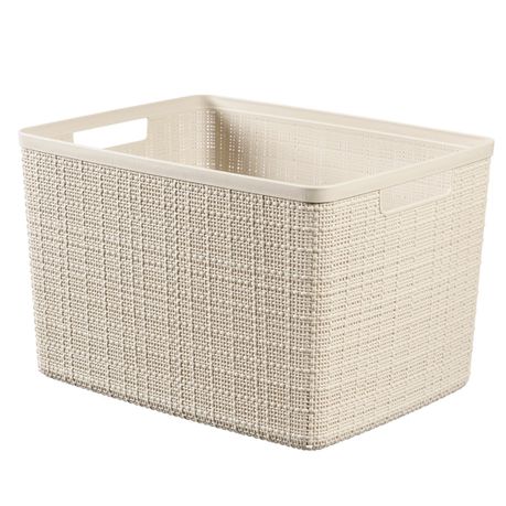 Curver by Keter - Jute Large Basket White Buy Online in Zimbabwe thedailysale.shop