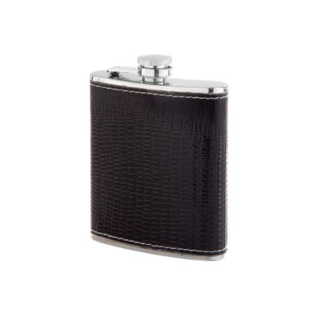 Hip Flask Black Leatherette - 7oz