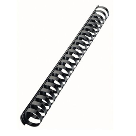 GBC: 8mm 21 Loop PVC Binding Combs - Black (100 Pack)