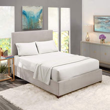 Load image into Gallery viewer, Wrinkle Resistant Double Sheet Set: Crispy White 4 Piece Bedding
