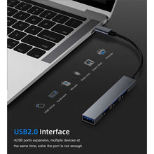 Load image into Gallery viewer, USB C Hub - 4-in-1 Type C Hub - Multi-Function Adapter - Silver
