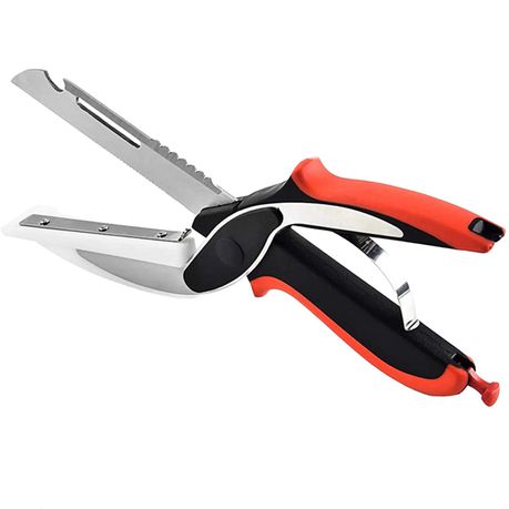 Silver Kitchen Clever Cutter - 6-1  Kitchen Scissors - Multi-Functional Buy Online in Zimbabwe thedailysale.shop