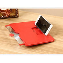 Load image into Gallery viewer, Folding HD Phone Smartphone Magnifier Screen Amplifiers - Red
