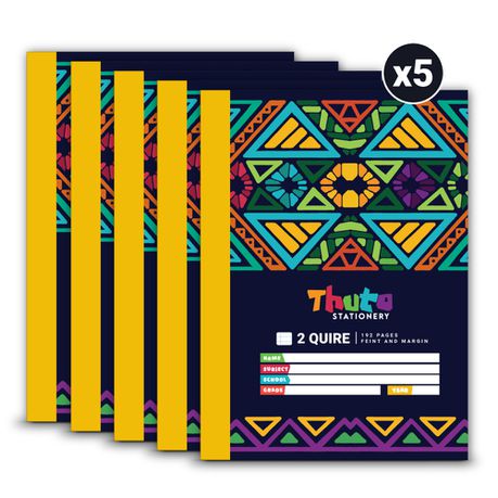 Thuto 2 Quire Feint & Margin (Pack of 5) - Creative Editions