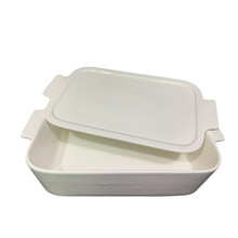 Load image into Gallery viewer, Casserole 29x16.5x8cm Porcelain White With Lid Zlf-R023
