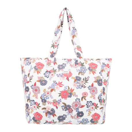 Roxy Womens Anti Bad Vibes 24L Tote Bag - Bright White Magic Flowers