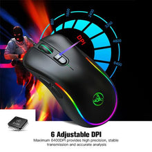 Load image into Gallery viewer, HXSJ J300 Wired Gaming Mouse - Black
