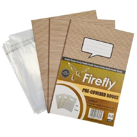 Firefly Pre-Covered A4 72 College Exercise Book's Kraft (3's) Buy Online in Zimbabwe thedailysale.shop