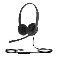 Load image into Gallery viewer, Yealink UH34-LITE dual earpiece USB headset with foam ear cushions
