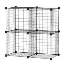 Load image into Gallery viewer, Gretmol 4 Cube Modular Wire Storage - Black
