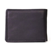 Load image into Gallery viewer, Nuvo - 073 Genuine Leather Men&#39;s bi-fold Wallet - Black
