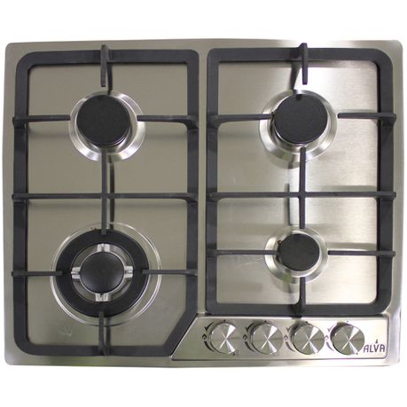 Alva - 60Cm 4 Burner Gas Hob - Stainless Steel Buy Online in Zimbabwe thedailysale.shop