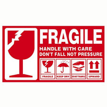 Load image into Gallery viewer, Permanent self-adhesive Easy Tear Fragile Sticker X 5 (FGS-130-70-250 X 5)
