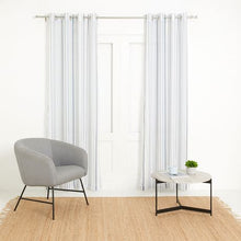 Load image into Gallery viewer, George &amp; Mason - Striped Eyelet Unlined Curtain
