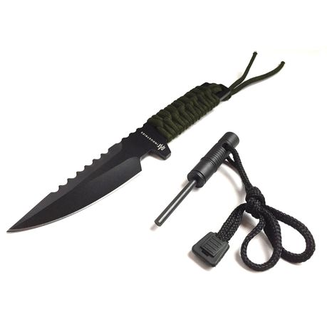 DAX Industries Fixed Blade Survival Knife Green