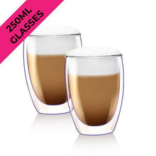 Load image into Gallery viewer, Soul Lifestyle 250ml Double Wall Glass Mug Set of 2
