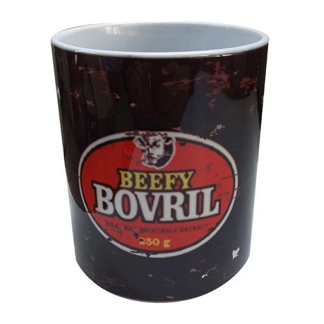 Vintage `Kitchen Tin` Coffee Mug - Beefy Bovril Mug