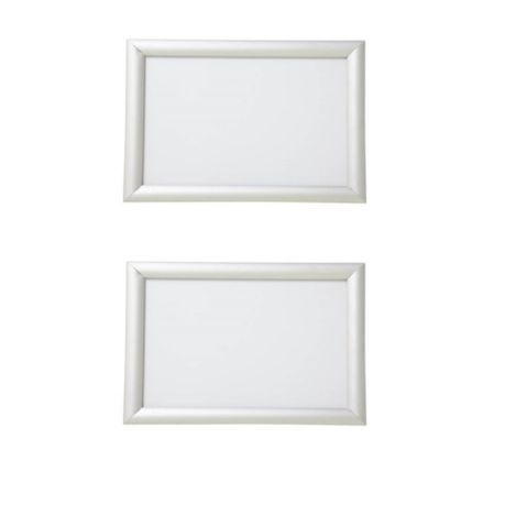 Set of 2 x A2 Deluxe Aluminium Easy Loader Poster Frames 25mm Mitre Corner