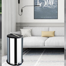 Load image into Gallery viewer, DH - Dustbin /Pedal Bin 12L Plain Stainless Steel - Home Essentials
