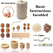 Load image into Gallery viewer, 226 Pcs DIY Premium Macrame Craft Kit With 205m Cord &amp; Basic Instructions
