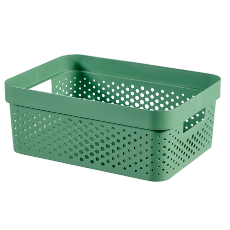 Curver By Keter Infinity 11L Storage Basket With Dots - Green