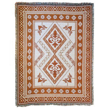 Load image into Gallery viewer, The Beach Bums - Cotton Throw Blanket Bohemian Rust
