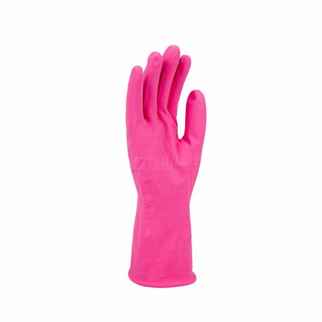 Pink Household Latex Gloves Large