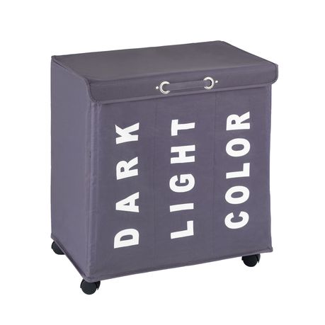 Wenko - Trivo - 3 Compartment Laundry Bin - Grey 116L Buy Online in Zimbabwe thedailysale.shop