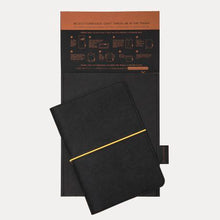 Load image into Gallery viewer, A5 Notebook Cover Black Washable Kraft Paper and Felt Interior 19cm x 24cm
